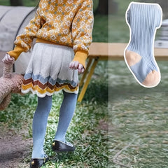 Girls Kids Stylish Pantyhose Knitted Leggings
