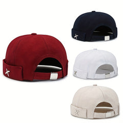 Spring Hip hop Hat Without Brim Street Hat Personality Brimless Round Hat