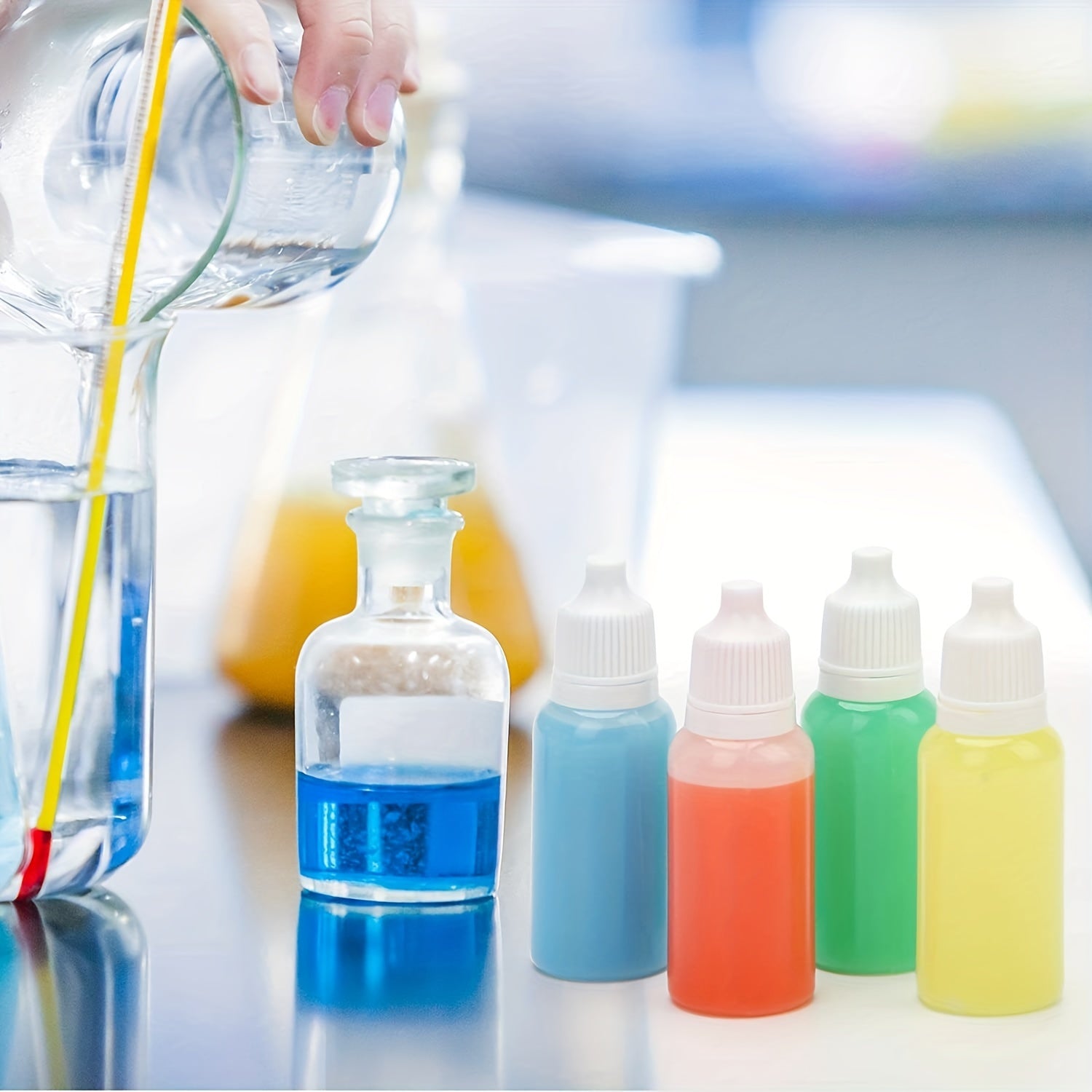 6pcs 15ml Empty Plastic Dropper Bottles for Home & Travel