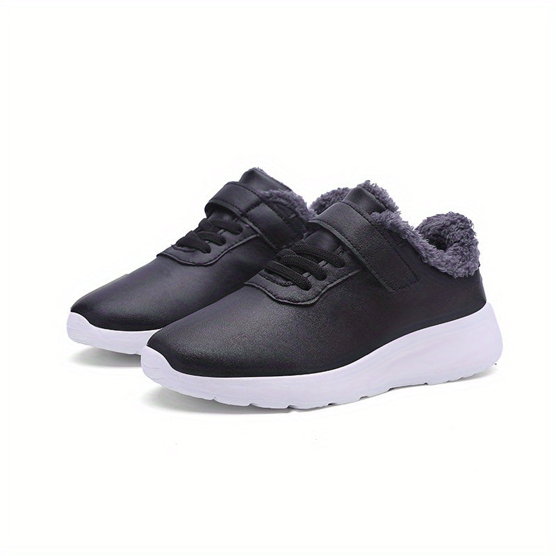 Girls Fleece Lightweight Walking Shoes with Hook and Loop Fastener