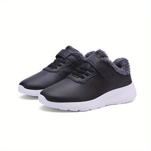 Girls Fleece Lightweight Walking Shoes with Hook and Loop Fastener