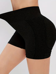 High Waist Sexy Sports Leggings Solid Biker Shorts Women's Activewear