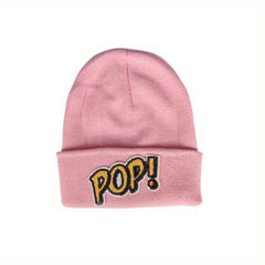POP Sequin Decor Beanie Solid Elastic Knit Hat Lightweight Warm Skull Cap