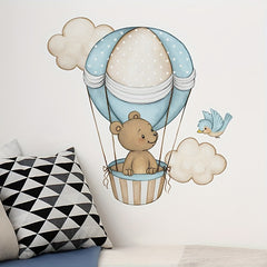 Hot Air Balloon Bear Wall Sticker - Home Bedroom Decor