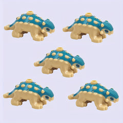 5pcs Ankylosaur Dino Blocks Set DIY Forest Scen