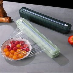 Plastic Wrap Dispenser with Cutter Kitchen Organizer