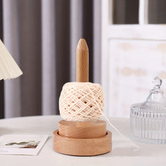 Wood Yarn Holder Knit Spinning Yarn Thread Stand Dispenser
