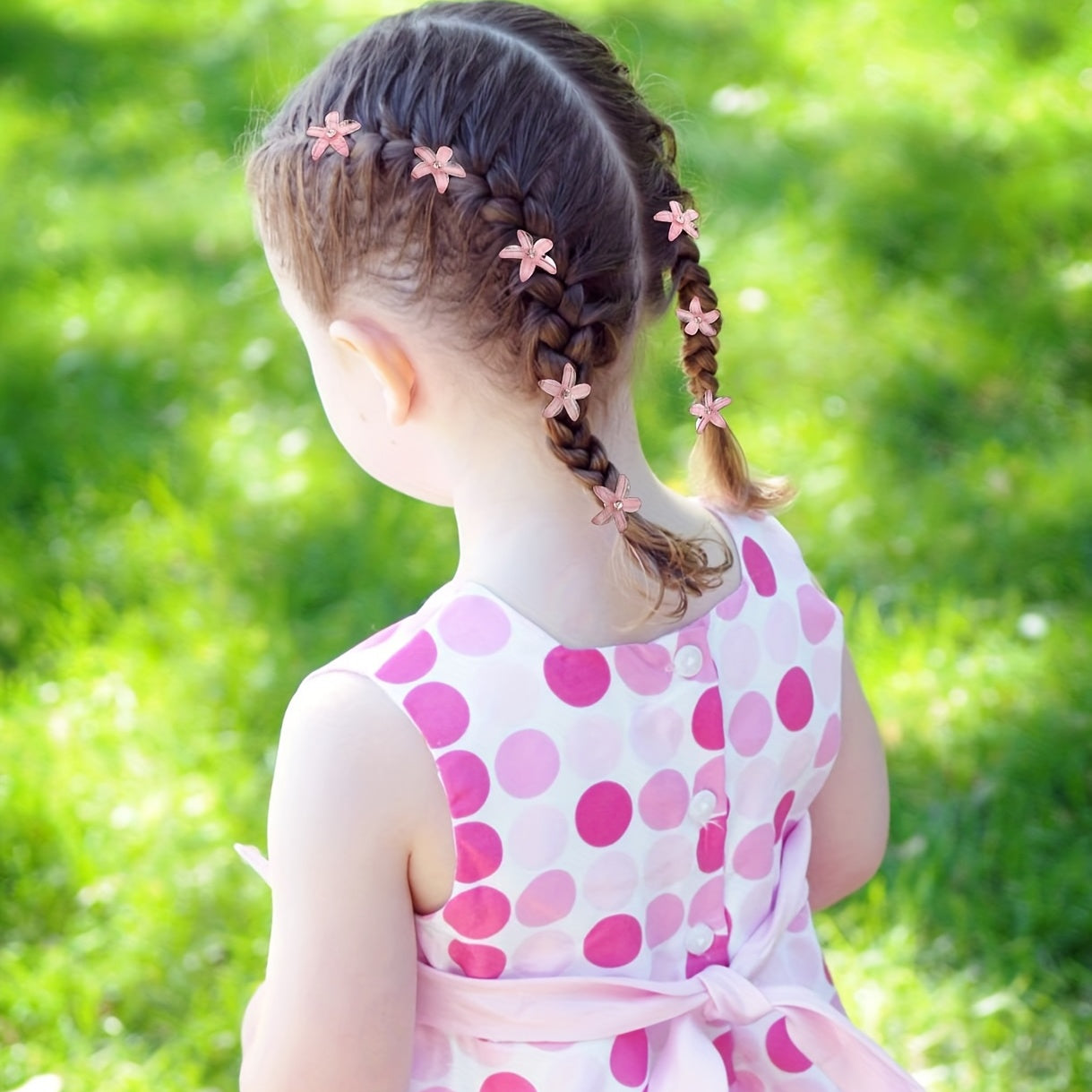 10 Pcs Mini Flower Hair Clips Decorative Hair Accessories For Girls
