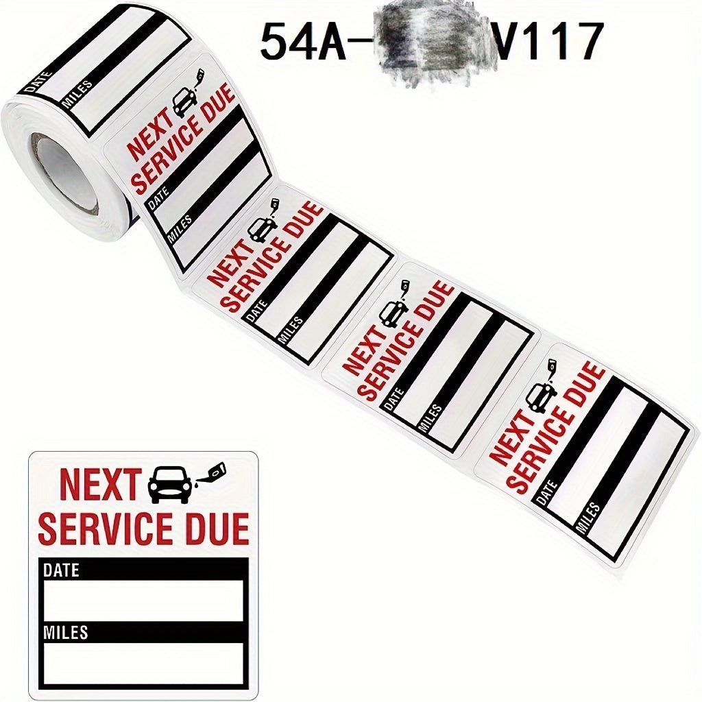 150pcs Car Maintenance Service Expiry Reminder Sticker Roll