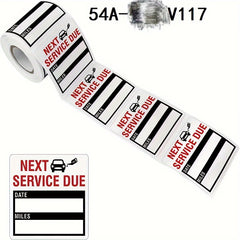 150pcs Car Maintenance Service Expiry Reminder Sticker Roll