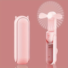 Portable Mini USB Folding Pocket Fan Rechargeable Handheld for Summer Travel