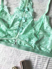 3pcs Lace Wireless Bras Sexy Lingerie Women's Underwear
