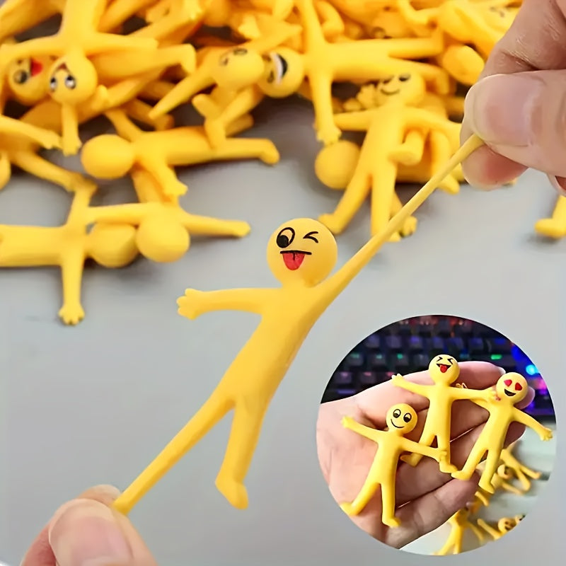 Stretchable Yellow Relax Toy Kids Christmas Party Gift Soft Rubber Exhalation