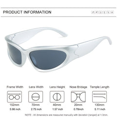 Cyberpunk Sunglasses Goggles Women Y2K Shades Eyeglasses UV400