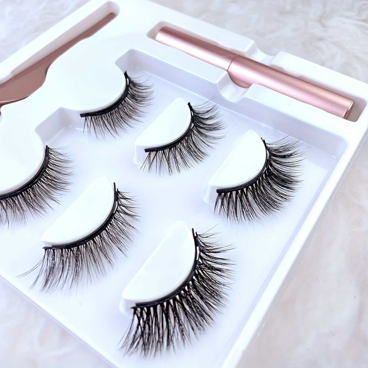 3 Pairs Magnetic Eyeliner & Magnetic Eyelashes Kit Natural Long Lasting