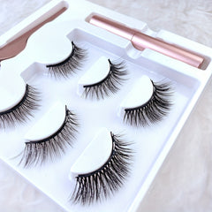 3 Pairs Magnetic Eyeliner & Magnetic Eyelashes Kit Natural Long Lasting