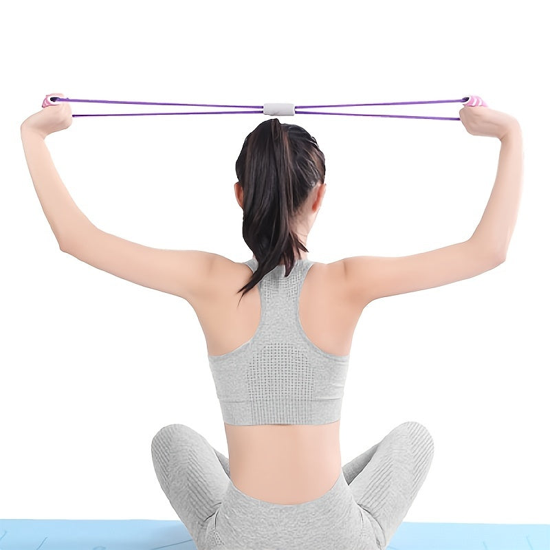 8 Shaped Resistance Band with Padded Handles for Home Workouts
