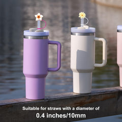 5pcs Silicone Straw Tip Covers Dust Proof Reusable Caps for 7 8mm Straws