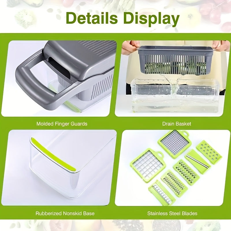 Portable 14-in-1 Vegetable Cutter for Camping