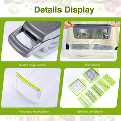 Portable 14-in-1 Vegetable Cutter for Camping
