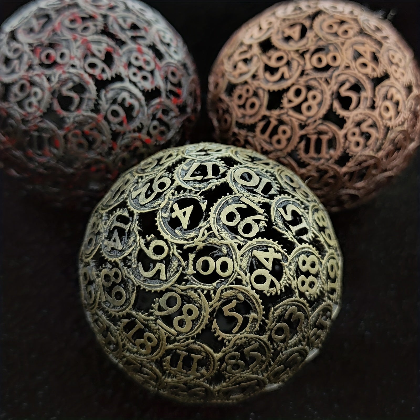 Metal Hollow Dice Polyhedral RPG Accessories Halloween Gift