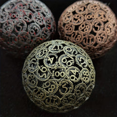 Metal Hollow Dice Polyhedral RPG Accessories Halloween Gift