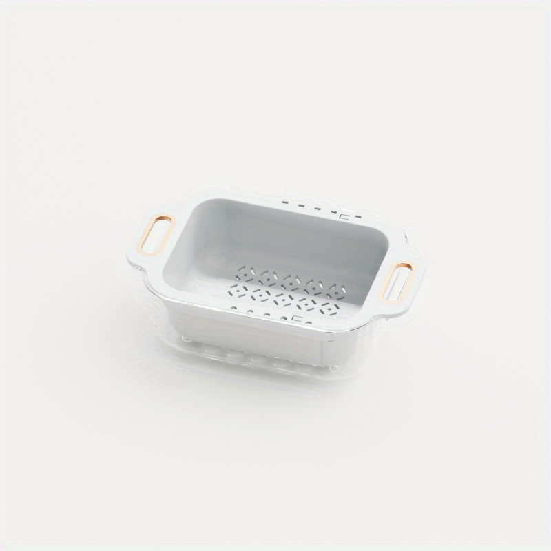 Retractable Drain Basket for Kitchen Sink Double Layer with Drain Rack
