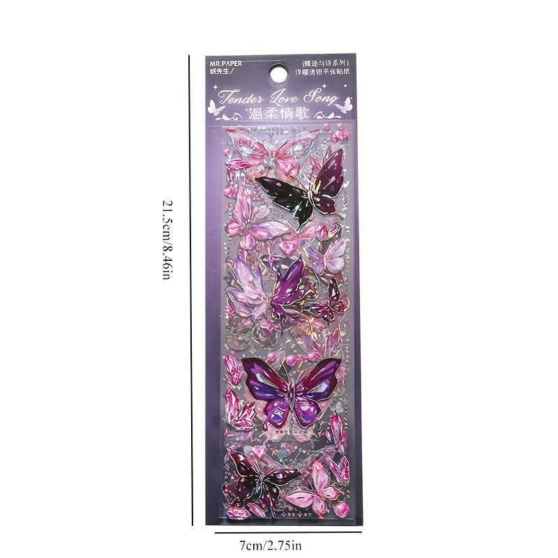 Embossed Gilding PVC Sticker Scrapbooking DIY Material