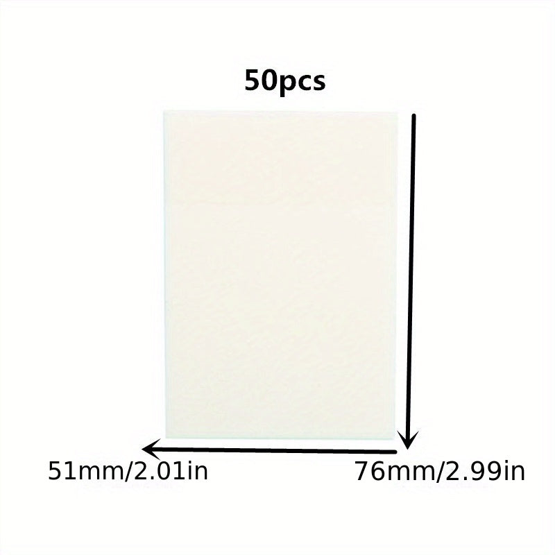 50PCS Transparent Sticky Notes Set Clear Self Stick Notes Waterproof Memo Pads