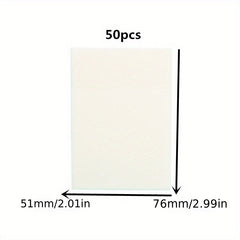 50PCS Transparent Sticky Notes Set Clear Self Stick Notes Waterproof Memo Pads
