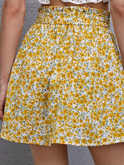 Floral Print Tie Waist Skirt for Spring & Summer