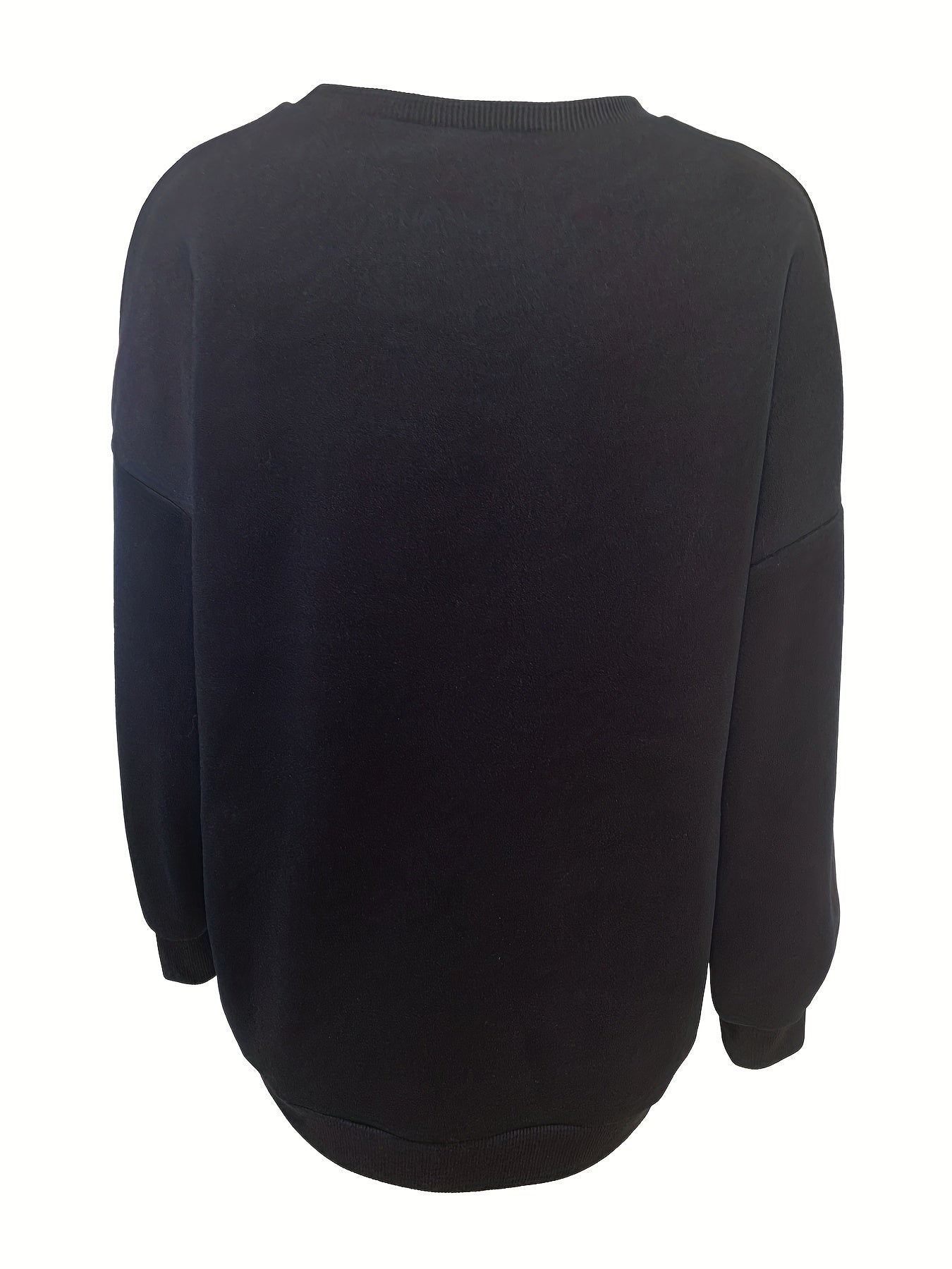 Letter Print Crew Neck Sweatshirt for Women