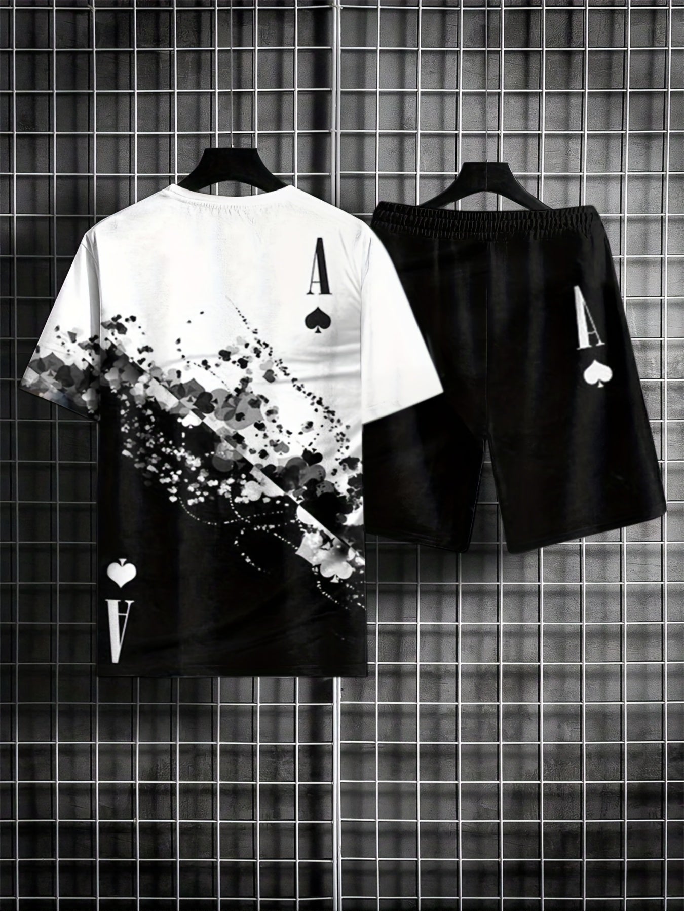 Men's Spade A Graphic T shirt & Active Stretch Shorts
