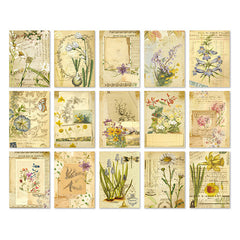 30pcs Vintage Flower Character Scrapbook Paper Set