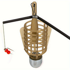 1pc Fishing Bait Feeder Bait Cage Holder With Hook