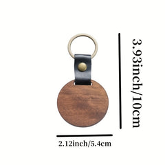 Boys' Creative Wooden Leather Bag Pendant DIY Fun Style