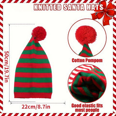 Adult Christmas Knitted Hat Elf Santa Claus Crochet Hat