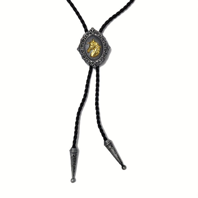Retro Horse Head Pendant Tie Adjustable Neckties Business