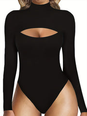 Long Sleeve Shaping Bodysuit High Neck Tummy Control Slimmer Body Shaper