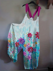 Floral Wide Leg Jumpsuit Spring & Summer Women's Clothing