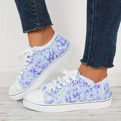 Women's Floral Printed Low Top Sport Shoes Lightweight