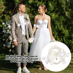 Custom Embroidered Wedding Lasso - Eternal Love Floral Design