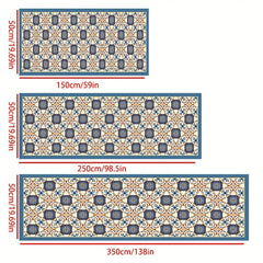Moroccan Trellis Hallway Runner Rug Washable Non Slip Kitchen Rugs