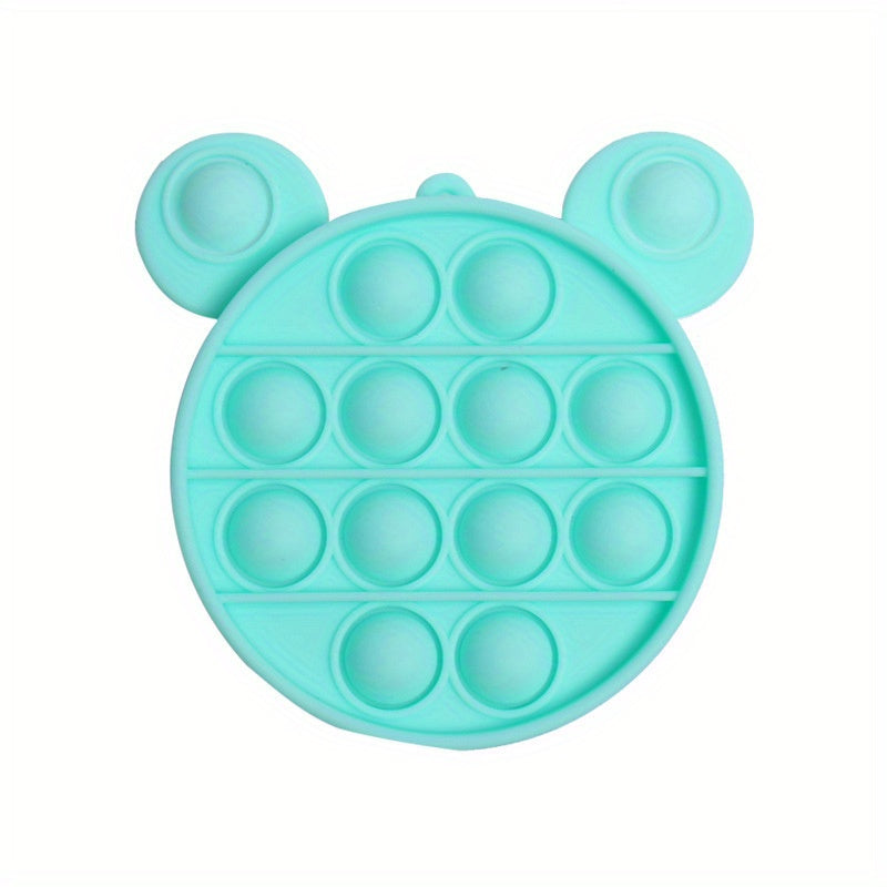 Kids Cartoon Silicone Coin Purse - Rainbow Bubble Pinch Decompression Coin Purse