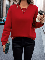 Casual Crew Neck Sweatshirt for Women