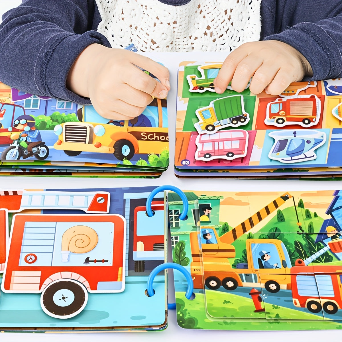 Traffic Busy Book: Shape Matching Puzzle Toy