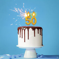 10pcs Number Candles Birthday Cake Candles 0-9 Glitter Numeral Candle
