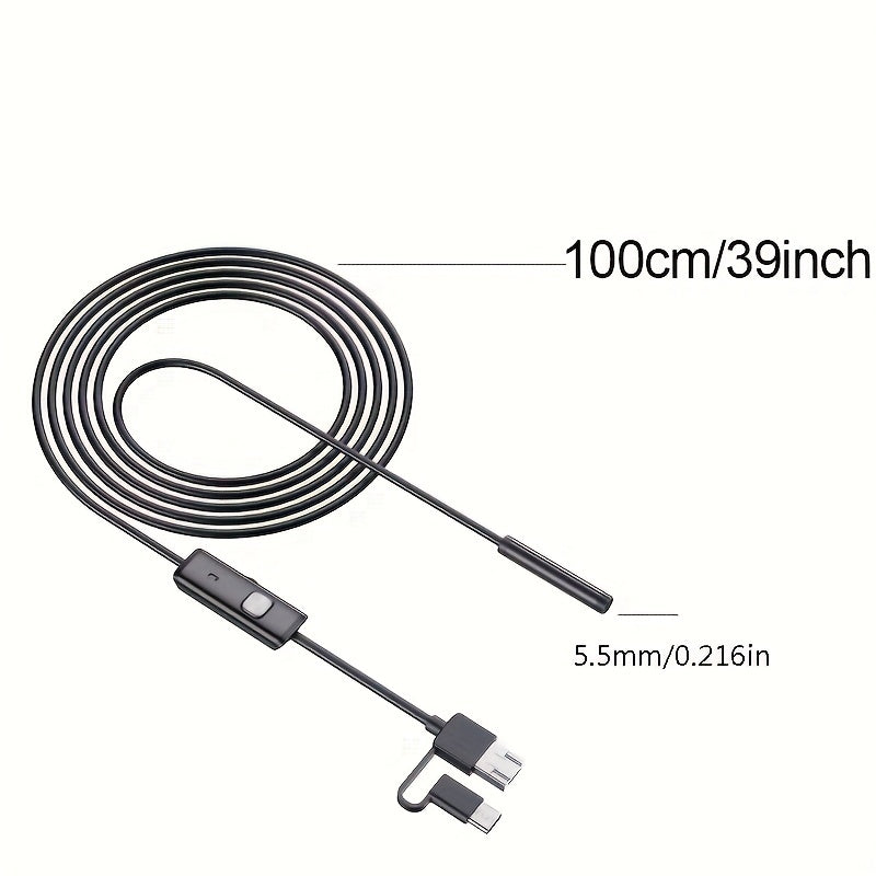 3-in-1 Type C USB Inspection Camera Industrial Endoscope Waterproof Tube Camera