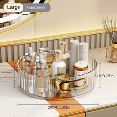 360 Spinning Makeup Organizer High Capacity Skincare Clear Storage