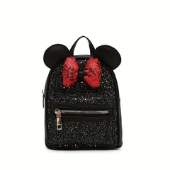 Girls' Sequin Bow Backpack with Big Ears